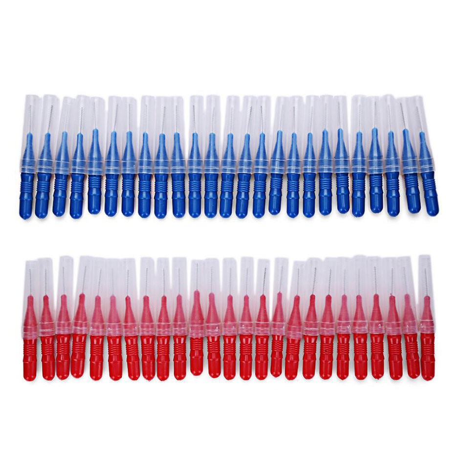 Set 50 bàn chải vệ sinh kẽ răng cỡ 2.5mm chăm sóc răng miệng tiện dụng