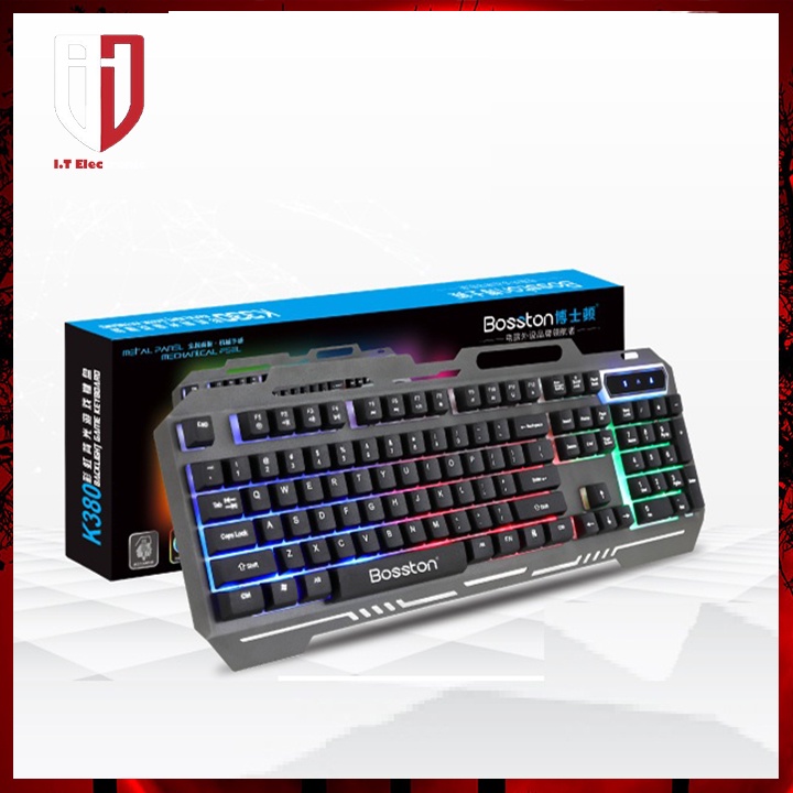 Bàn Phím Máy Vi Tính Laptop Gaming Led Bosston K380 Keyboard Có Dây Chuyên Game