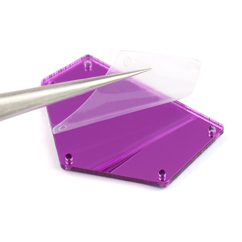 Set 30 Viên Đá Acrylic Màu Tím Dùng May Vá Quần Áo Diy