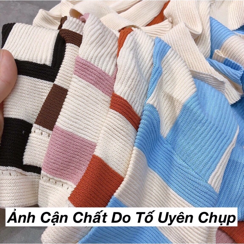 (T.U Bigsize 50-75kg) Áo Crotop Cộc Kẻ Ngang Loại 1 Phong Cách Hàn Quốc