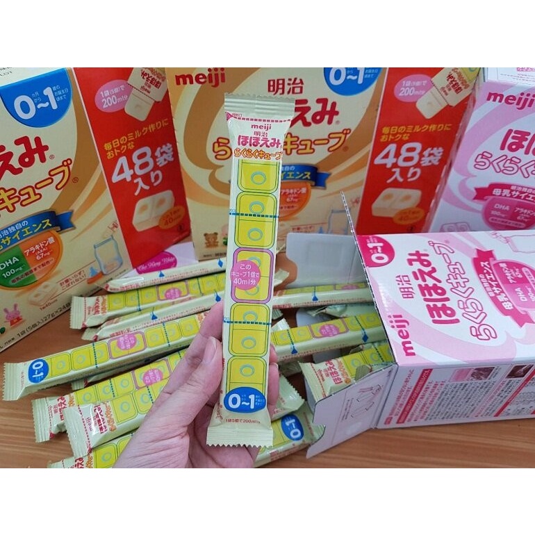 Sữa Meiji thanh số 0-1 hàng nội địa Nhật thanh lẻ 27gr