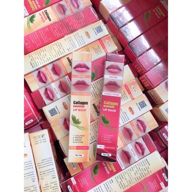 Dưỡng kích màu môi Collagen Lip Balm , dưỡng có màu dưỡng môi sau xăm.