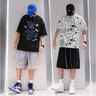 Quần short thể thao ống rộng phong cách Nhật Bản dành cho nam