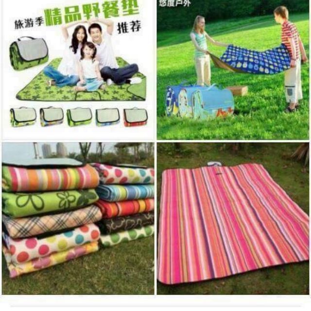 Thảm trải dã ngoại picnic du lịch đi phượt, thảm trải sàn ngủ văn phòng gấp gọn đa năng, kích thước 180cm x 150cm