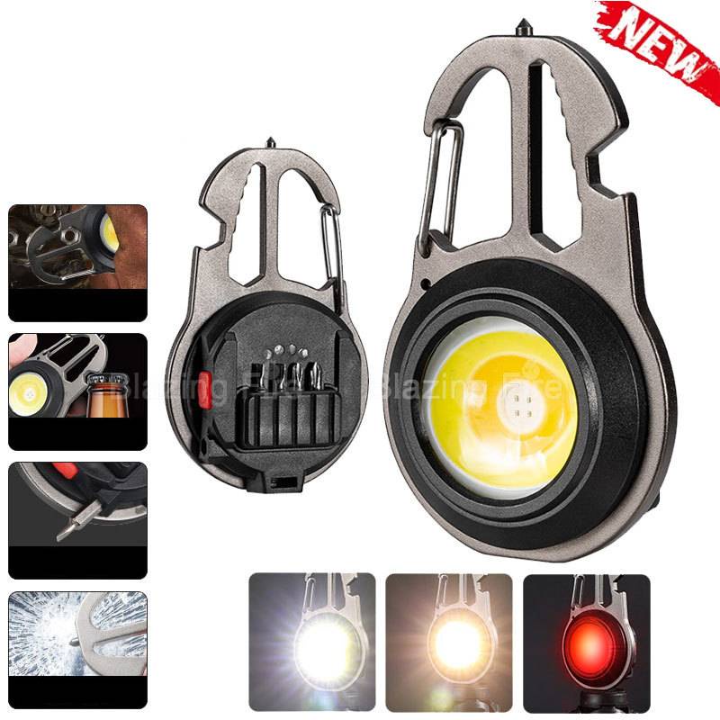 Đèn LED Mini Có Móc Treo Chìa Khóa Sạc Cổng USB Tiện Dụng