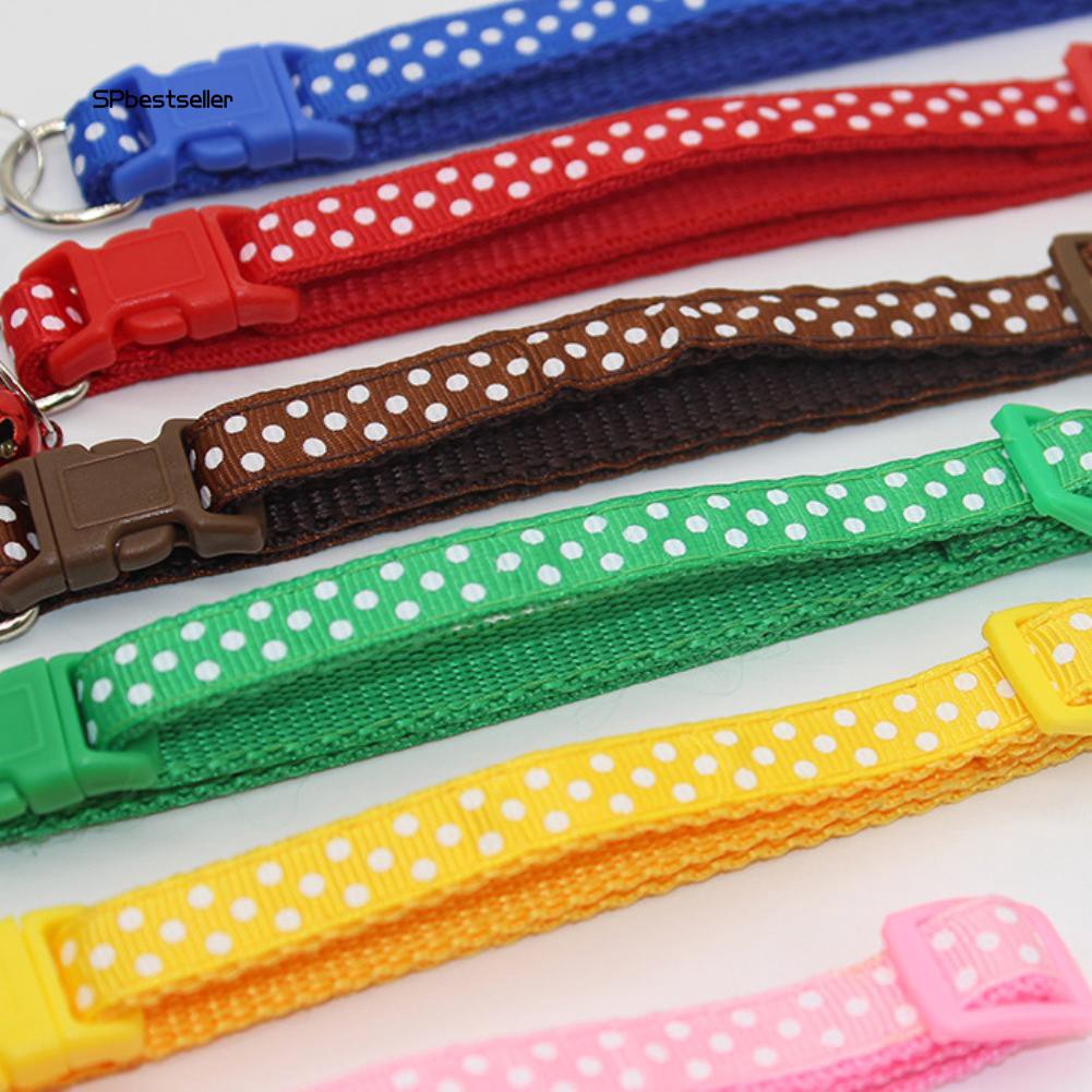 Vòng cổ họa tiết chấm bi xinh xắn cho thú cưng