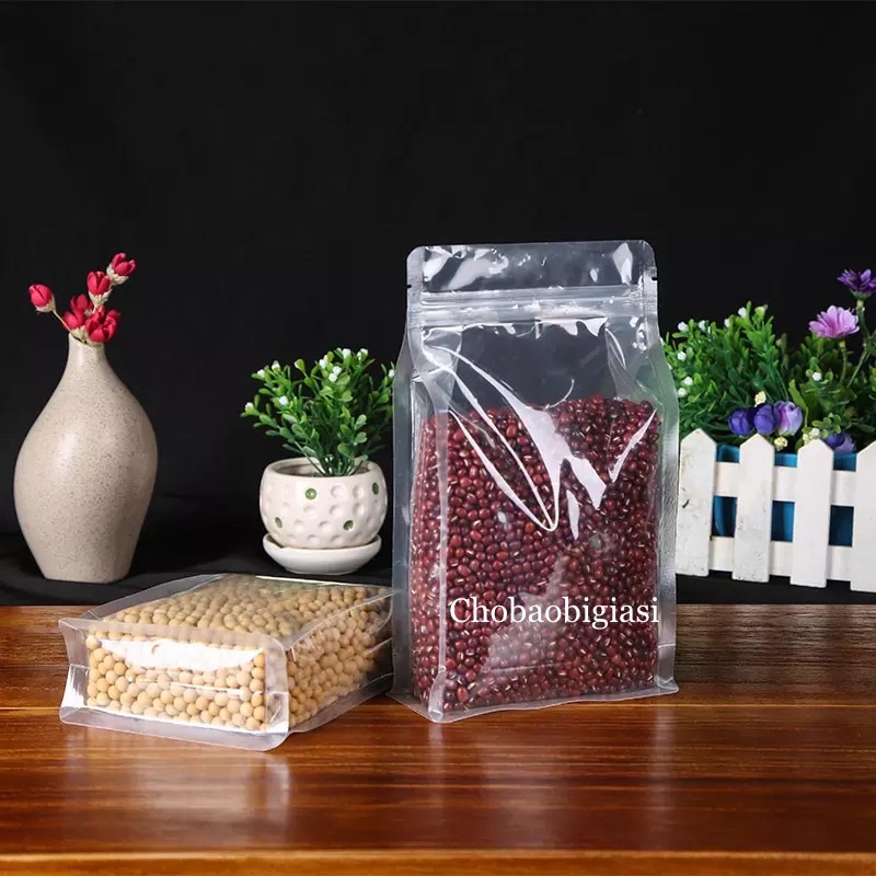 Túi zip 8 cạnh TRONG đáy vuông sang trọng, hàng đẹp
