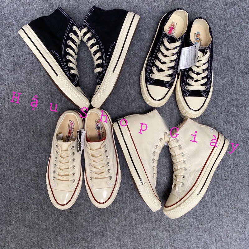 Giày_CV Cổ Thấp Nam Nữ, Giày C.V 1970.s Đen Thời trang Hàng Cao Cấp