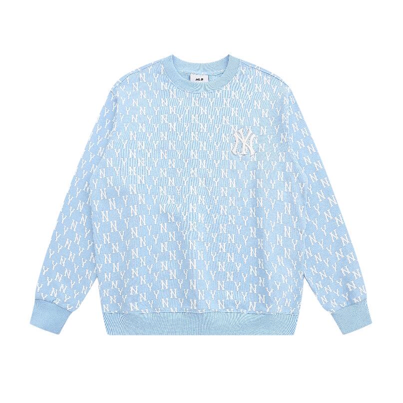 ❤❀  ❤ Mlb Áo Thun Tay Dài Cổ Tròn Thêu Chữ NY Thời Trang Cho Nam Và Nữ