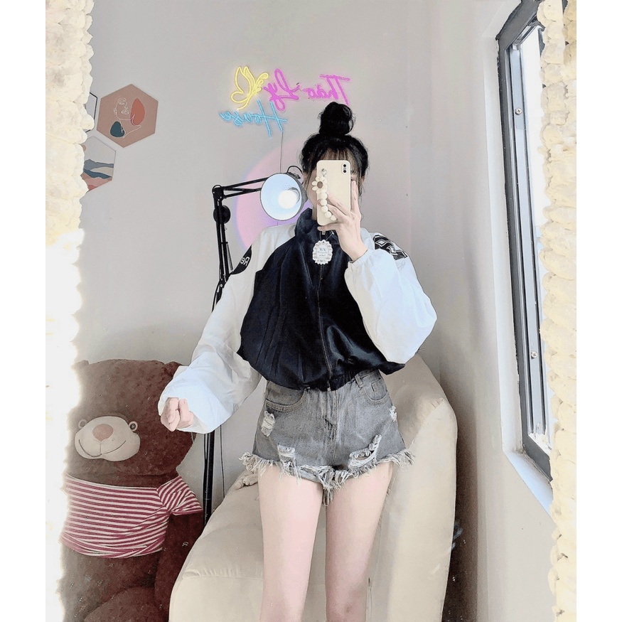 Áo Khoác Nữ Form Lửng Cánh Dơi Phối Màu Cực Xinh Mẫu Mới Cực HOT - CLITUS FASHION