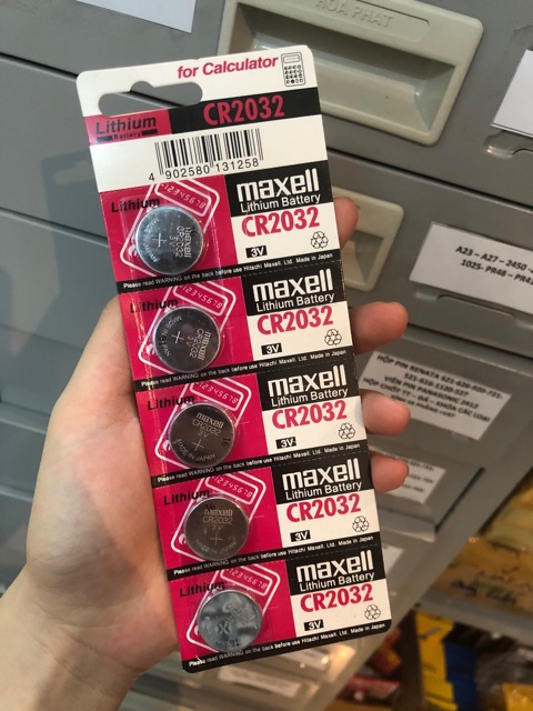 Vỉ pin MAXELL CR2032 3V chính hãng 100% Nhật Bản pin maxell 2032 vỉ 5 viên