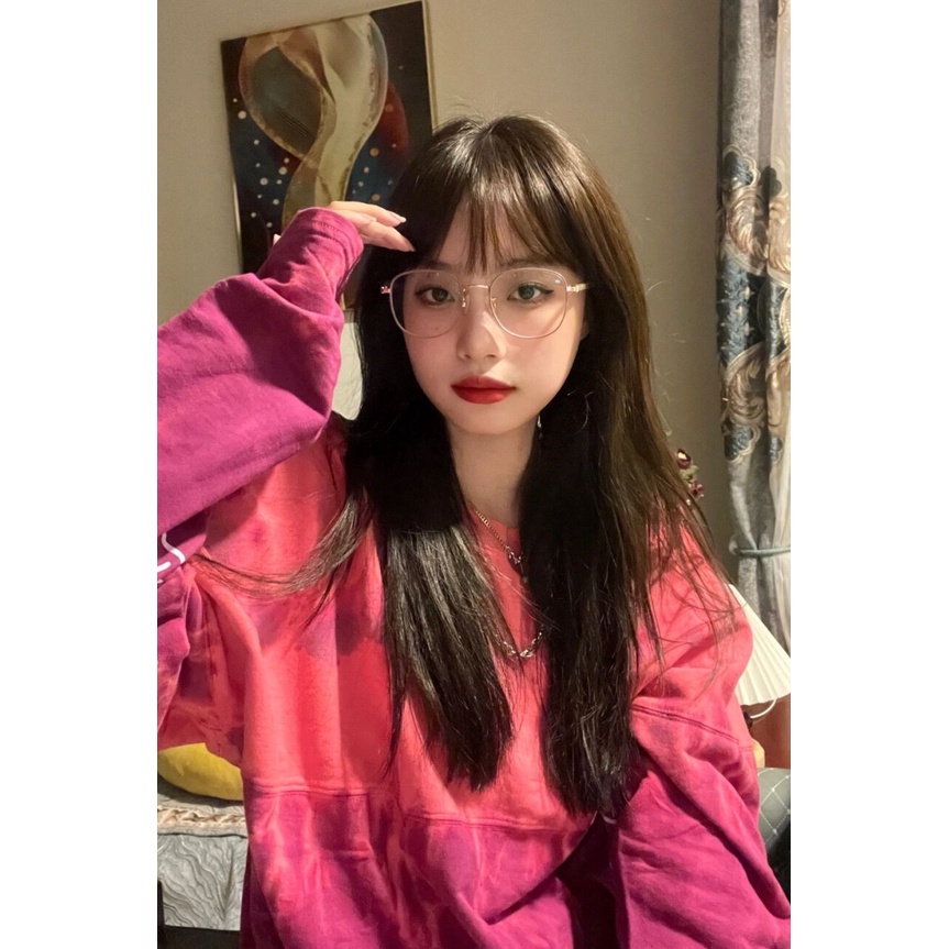 Áo Sweater Tay Dài Cổ Tròn Form Rộng Màu Gradient Phong Cách Hàn Quốc Cho Nữ