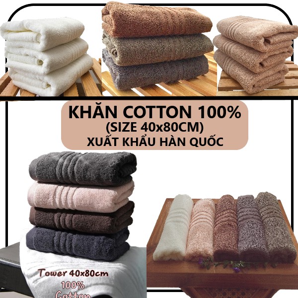 [SHOPPE TRỢ GIÁ] 5 KHĂN COTTON 100% CỠ TRUNG XUẤT HÀN ( HOTEL & SPA TOWEL - KHĂN KHÁCH SẠN & SPA - 한국 수출 호텔 타올)