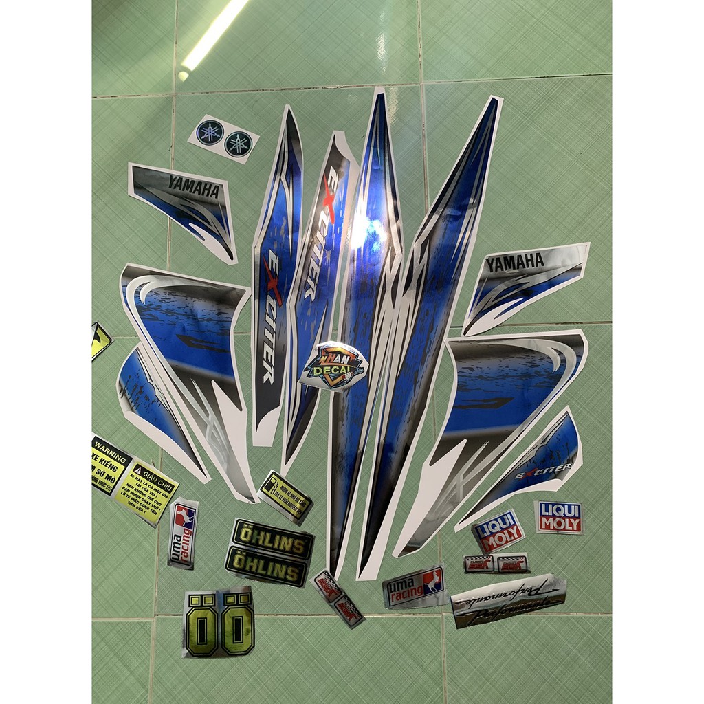 Tem exciter 2010 xanh đen crom