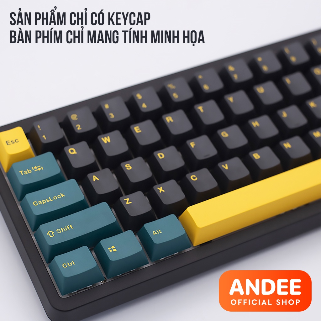 Keycap Mars Green công nghệ in PBT doubleshot màu đẹp dễ sử dụng cho bàn phím cơ