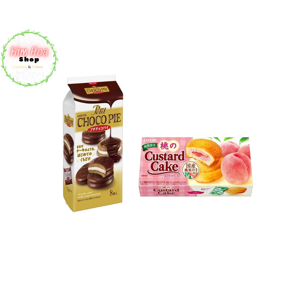 Tổng hợp các dòng sản phẩm của thương hiệu LOTTE chocopie & LOTTE cakes & LOTTE custard MADE IN JAPAN