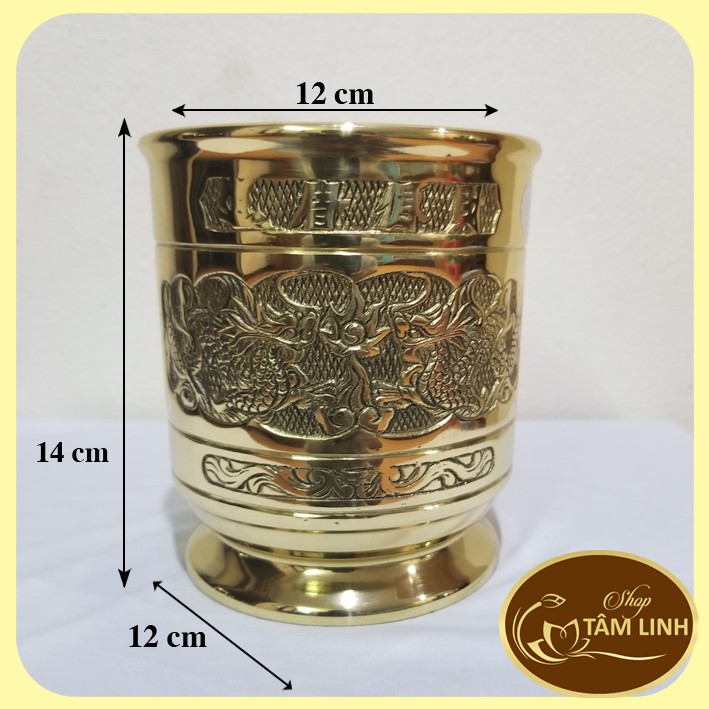 Lư Hương Đồng Cao 14 cm