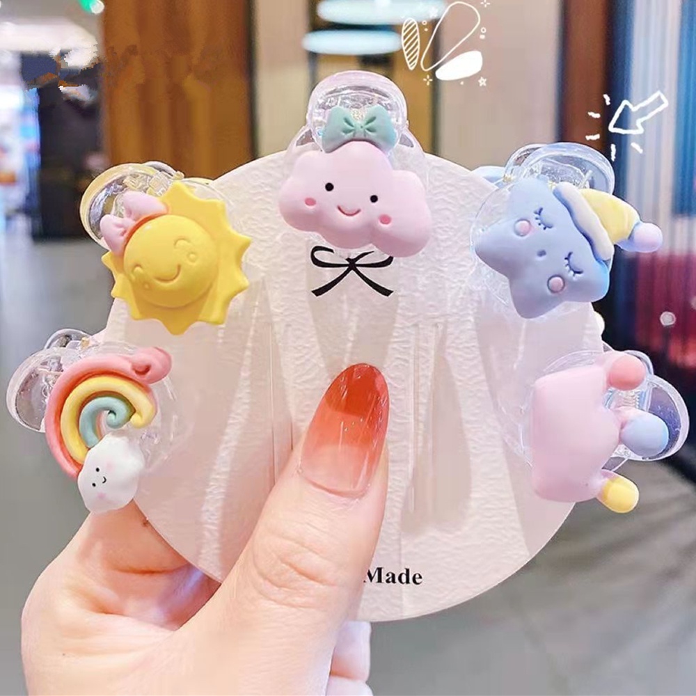 Kẹp Tóc Hình Vương Miện Bằng Acrylic Nhiều Màu Sắc Dễ Thương Cho Bé