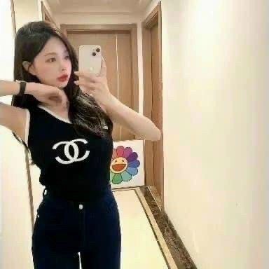 Áo kiểu lệch vai viền màu in logo chà neo cực hot , chất thun gân mềm mịn ly