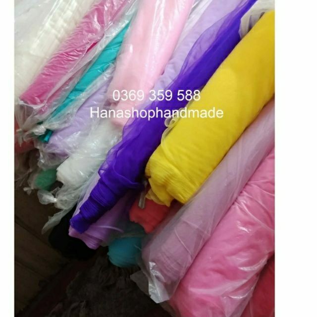 2m Rèm Voan Lưới Mềm làm rèm, quây bàn trang trí sinh nhật nhiều màu