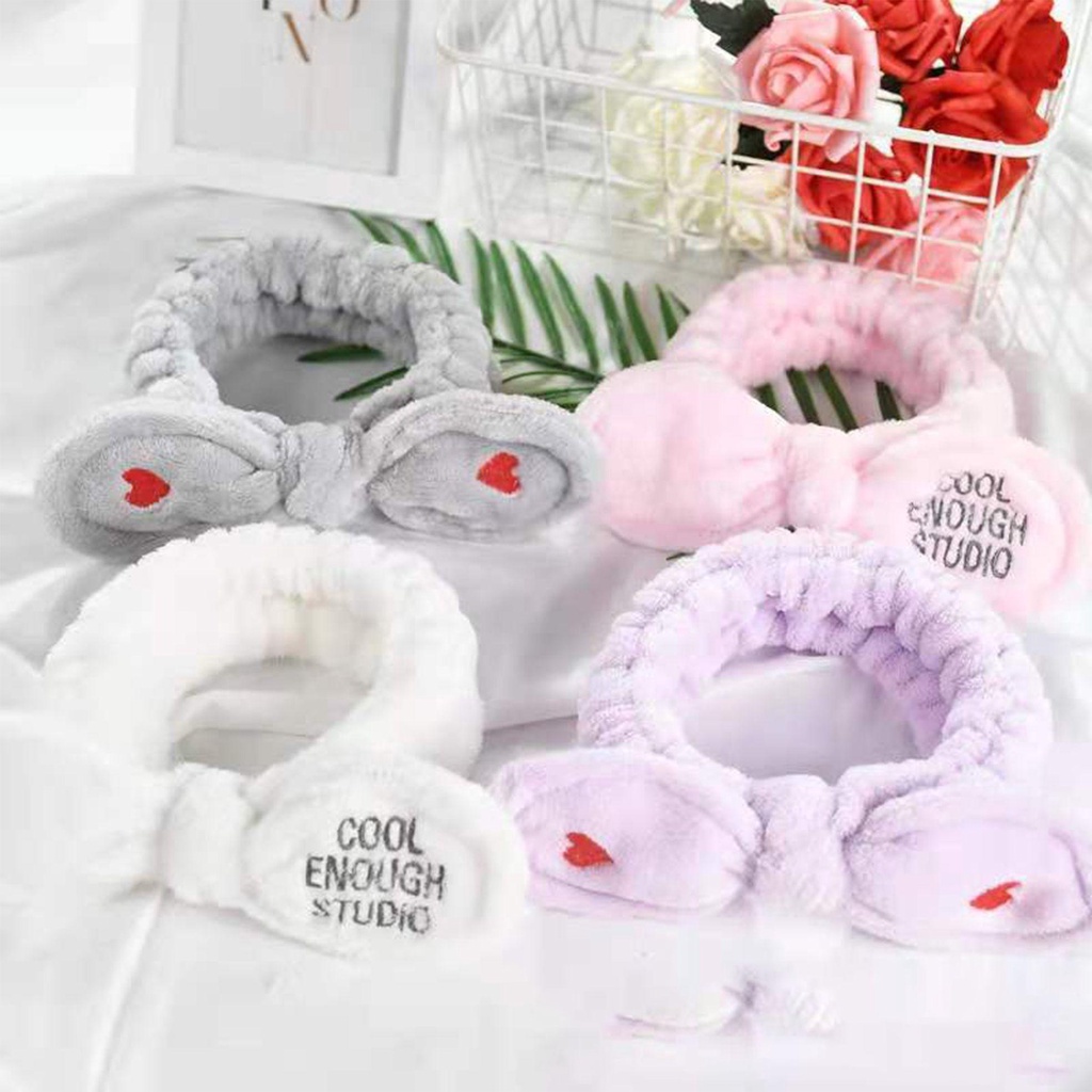 Băng Đô Tai Thỏ Bằng Lông Nhung Thời Trang Dành Cho Nữ