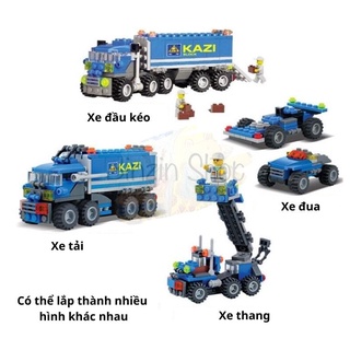 Lắp ráp Lego xe tải xanh 163 chi tiết