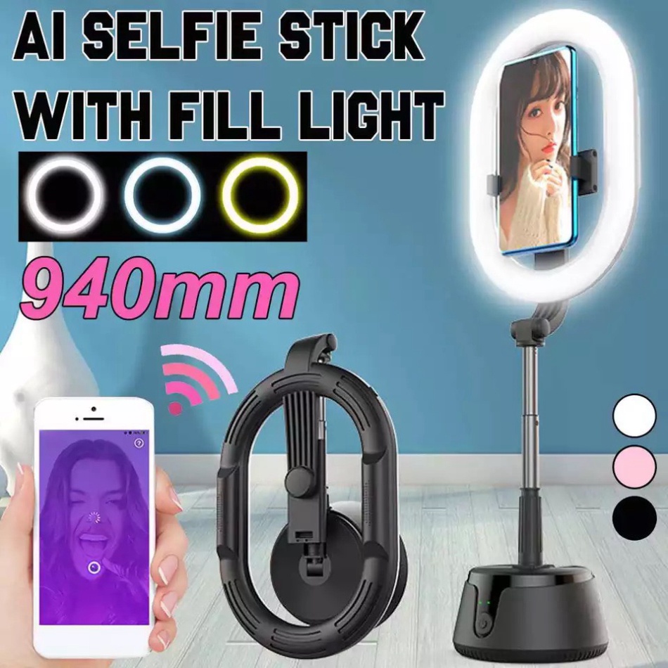 Giá đỡ điện thoại A10. Live Stream tiktok/youtube, video call, chụp ảnh từ xa, trang điểm. 3 chế độ màu led, dài 1m.