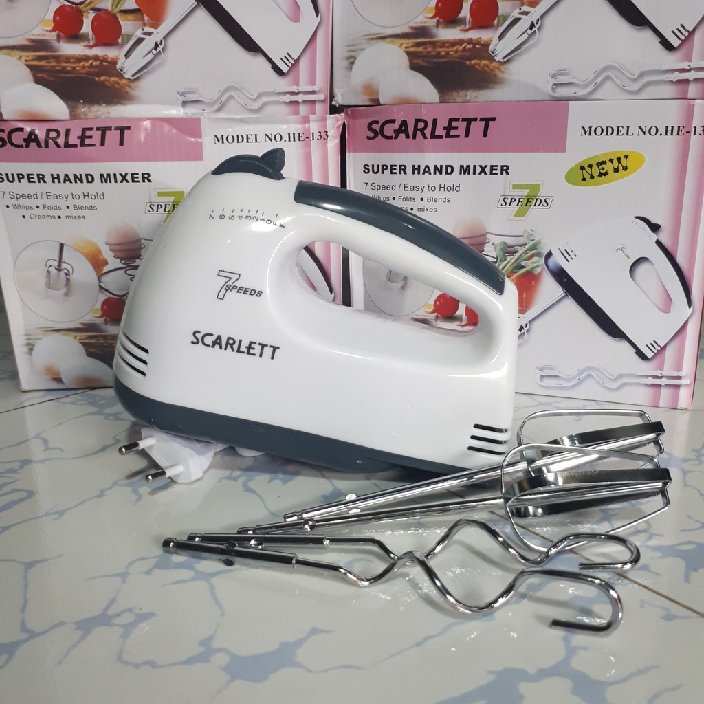 Máy Đánh Trứng Cầm Tay Scarlett HE133+ tặng kèm dụng cụ tách lòng đỏ trứng