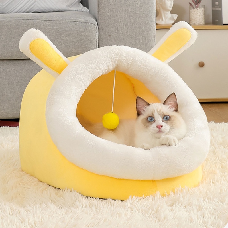 Lều Ngủ Hình Tai Thỏ Mềm Mại Chống Trượt Dành Cho Mèo Cưng