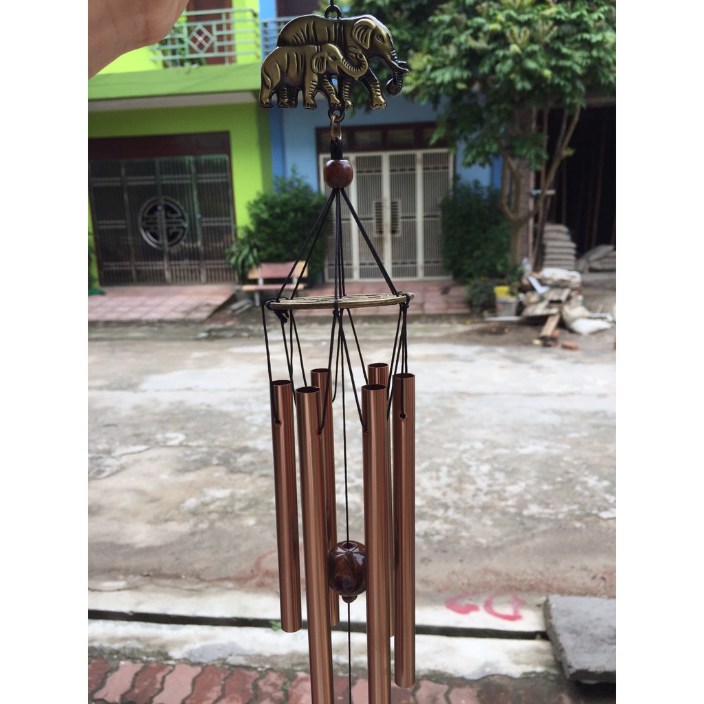 Chuông gió phong thủy hình voi mã v2