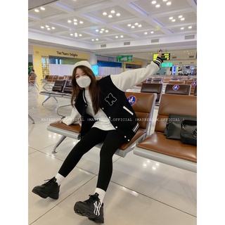 Quần legging màu đen co dãn 4 chiều cạp co dãn thoải mái Mayberoom