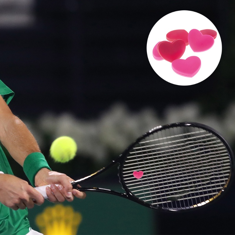 Set 5 Phụ Kiện Giảm Sốc Hình Trái Tim Cho Vợt Tennis