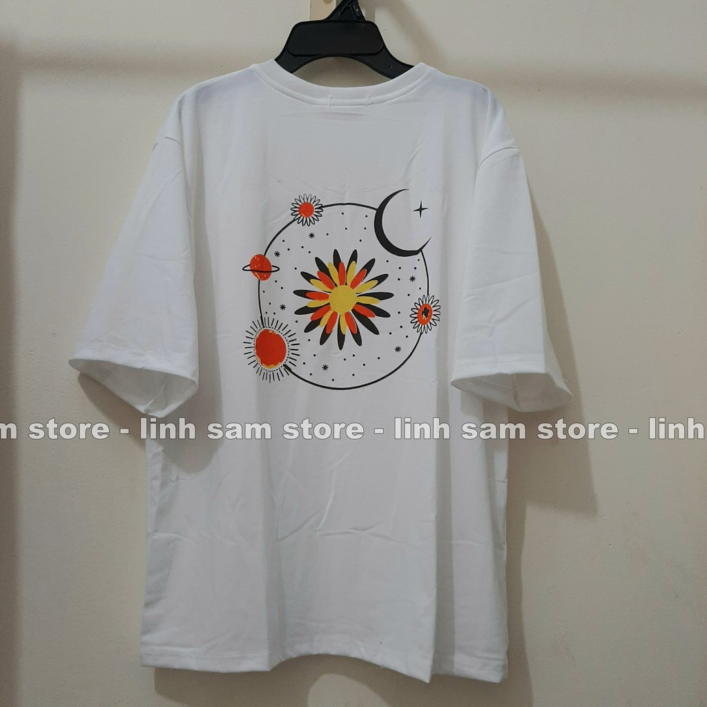Áo thun tay lỡ nữ SAM CLO freesize phông form rộng Unisex, mặc cặp, nhóm, lớp in hình hoa cúc TRĂNG SAO | BigBuy360 - bigbuy360.vn