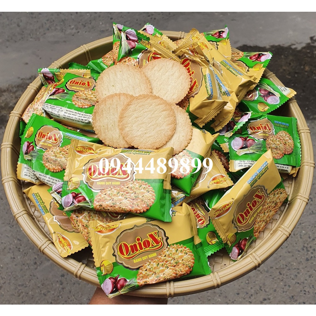 1 Kg Bánh quy hành Onion Tân Việt Nhật Thơm Ngon  -đồ ăn vặt-tết -bánh mứt tết