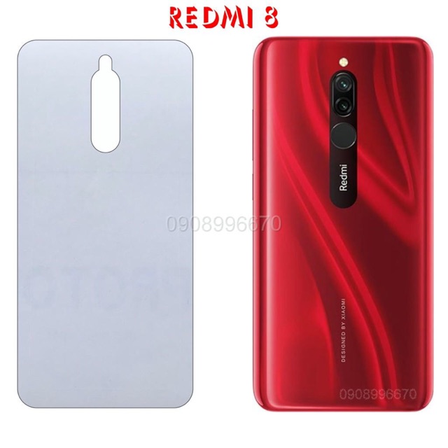 Miếng Dán Lưng Xiaomi Redmi 8 Decal Trong Nhám Chống Vân Tay
