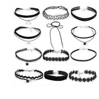Choker tattoo. Vòng cổ tattoo 1 set 12 chiếc cực đẹp