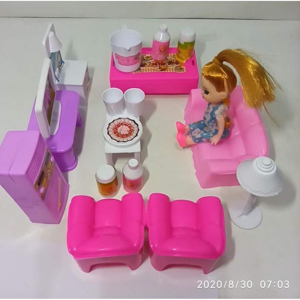 Bộ Bàn Ghế Sô Pha / Giường / Ghế Sofa / Giường Ngủ Cho Búp Bê Barbie