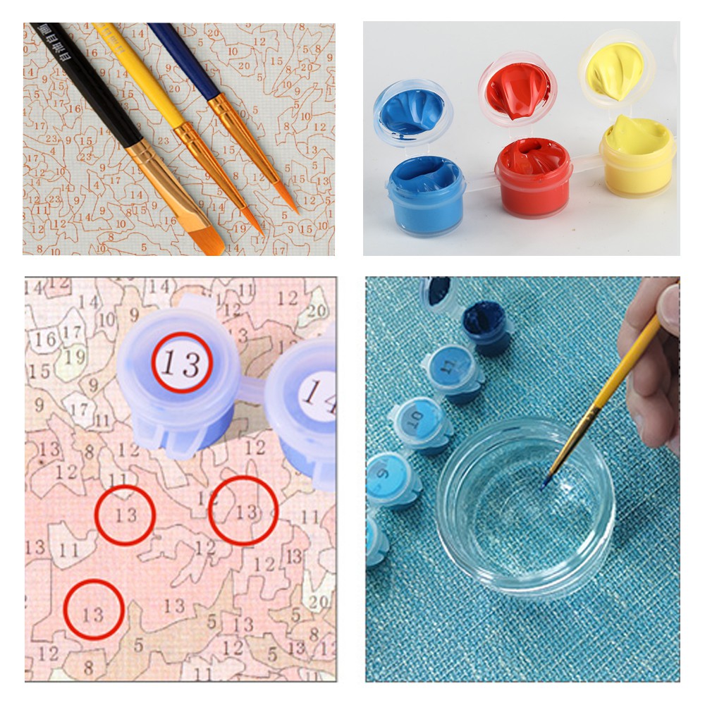 Tranh tô màu theo số sơn dầu số hóa Smile FMFP Đôi tình nhân tranh Sam Toft T41234