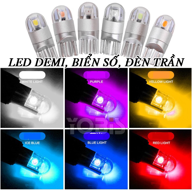 Đèn led xi nhan demi 7 màu - đèn mo, N , số đổi màu tự động: có đủ màu: trắng, đỏ