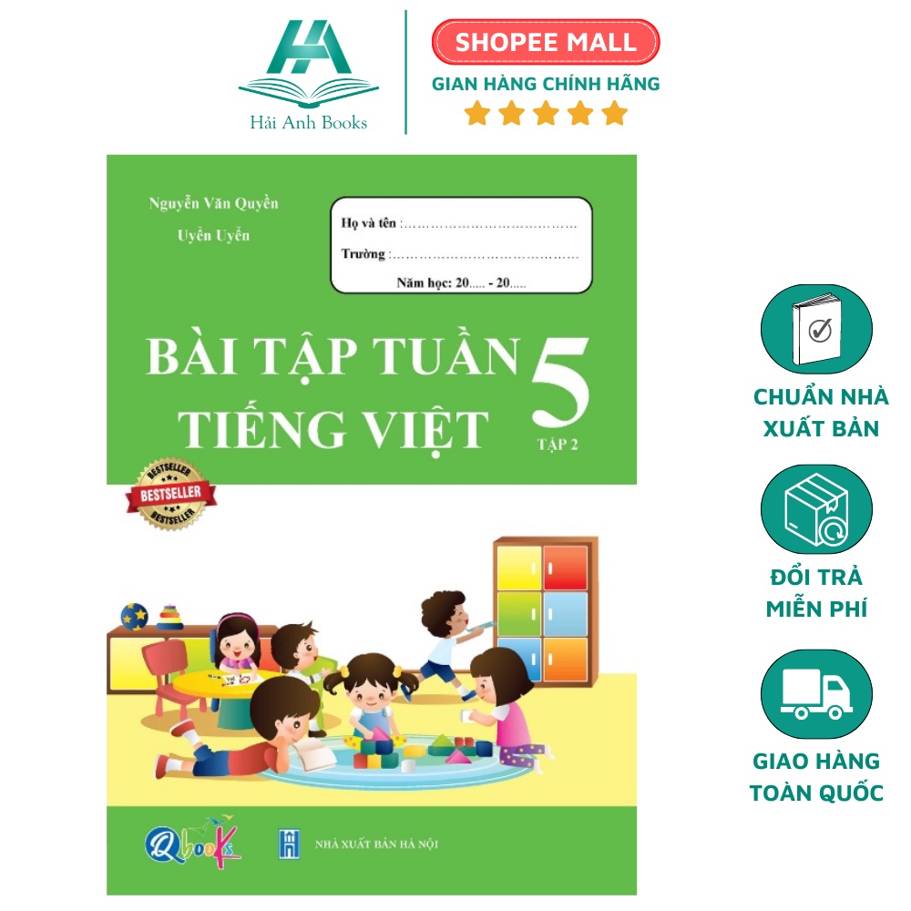 Sách Bài tập tuần tiếng việt lớp 5 tập 2 QBOOKS  Hải Anh Books