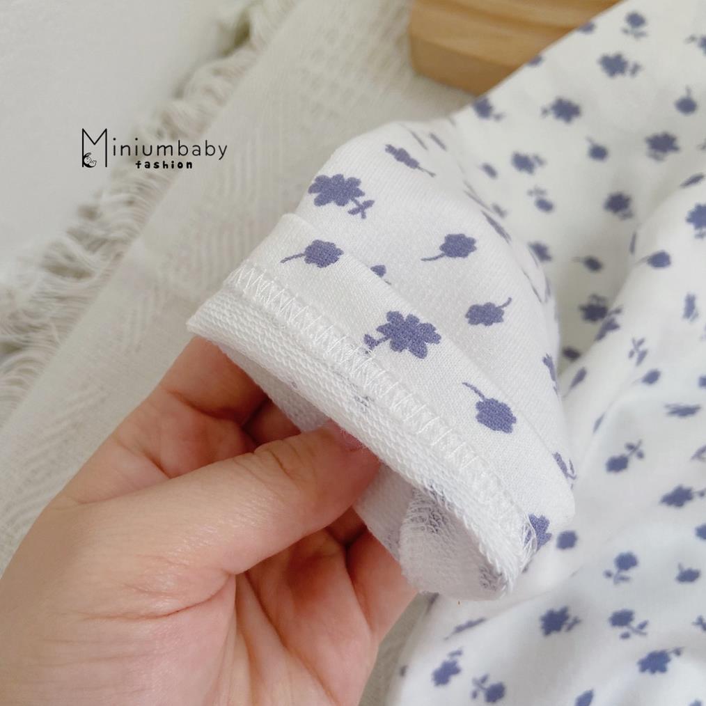 Bộ đồ dài tay quần dài thu đông hoa nhí tai thỏ cho bé gái chất 100% cotton, quần áo trẻ em MiniumBaby-SB1062