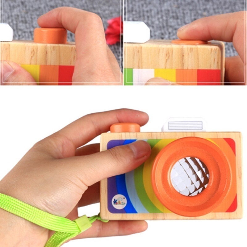 Mô hình máy ảnh đồ chơi bằng gỗ xinh xắn dành cho các bé