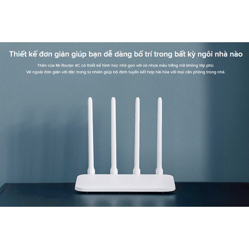 Thiết bị định tuyến mạng không dây Xiaomi Mi Router 4C - Chính hãng