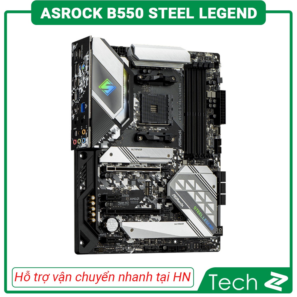 Mainboard ASROCK B550 STEEL LEGEND (AMD B550, Socket AM4, ATX, 4 khe RAM DDR4) | BigBuy360 - bigbuy360.vn