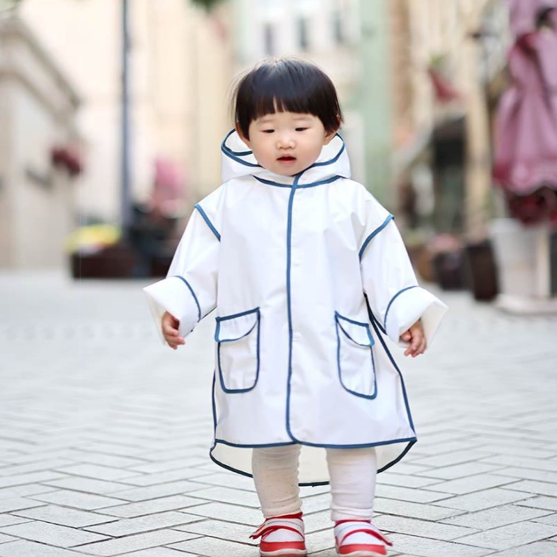 Áo Mưa Một Mảnh Chống Thấm Nước Kèm Balo Dễ Thương Cho Bé