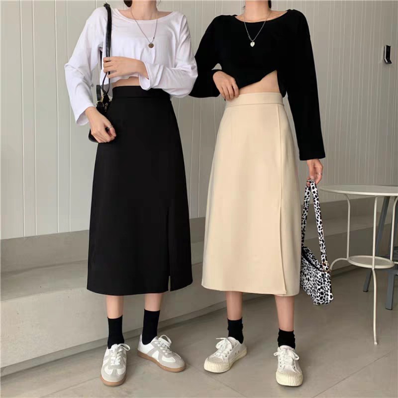 Chân váy dài xẻ tà, chân váy chữ A dáng dài xẻ cạnh 31 September mã CV002 | BigBuy360 - bigbuy360.vn