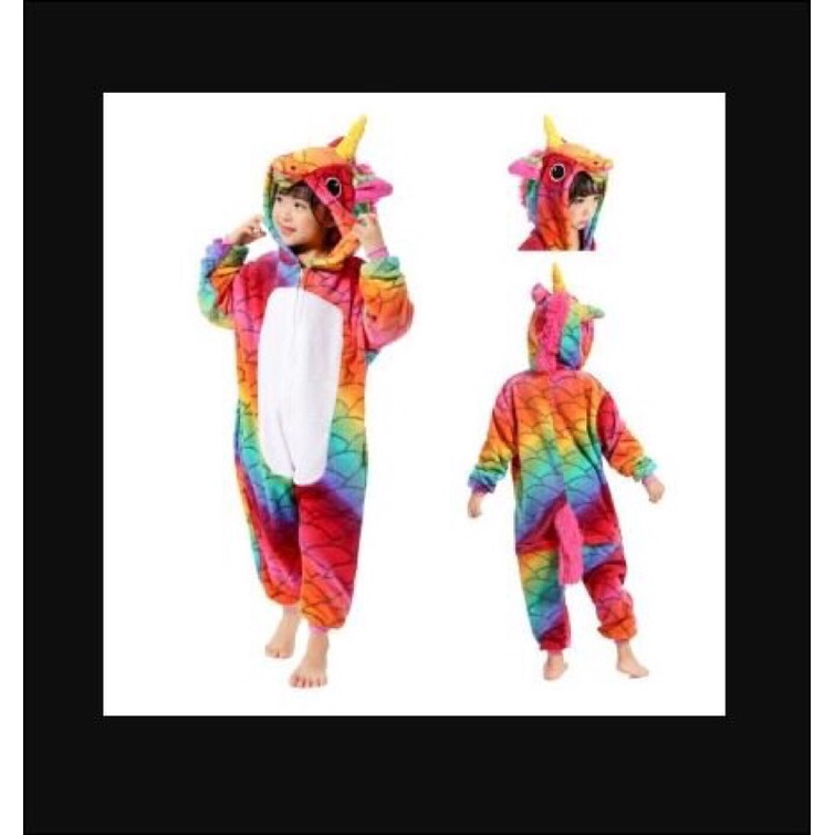 Đồ ngủ ấm 3D hóa trang unicorn cho bé, đáng yêu, dễ thương size 140/125