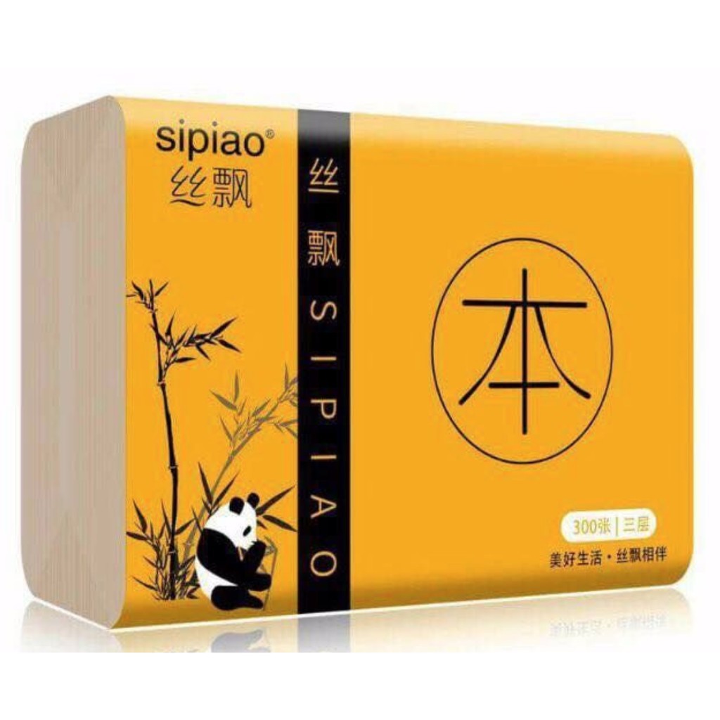 [HOT] Giấy Ăn Gấu Trúc Sipiao Loại 1 (Gói 300 tờ)