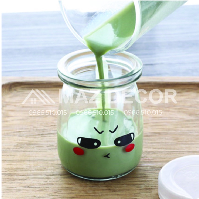 GIÁ SỈ TẠI XƯỞNG Hũ Lọ Thủy Tinh Làm Đựng Sữa Chua Thủy Tinh Có Nắp Trắng Trơn Dung Tích 100ml, 200ml đẹp giá rẻ