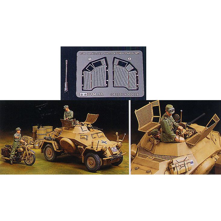 Mô Hình Lắp Ráp Tank Sd.Kfz.222 Afrika Korps Chính hãng Tamiya Tỉ Lệ 1/35